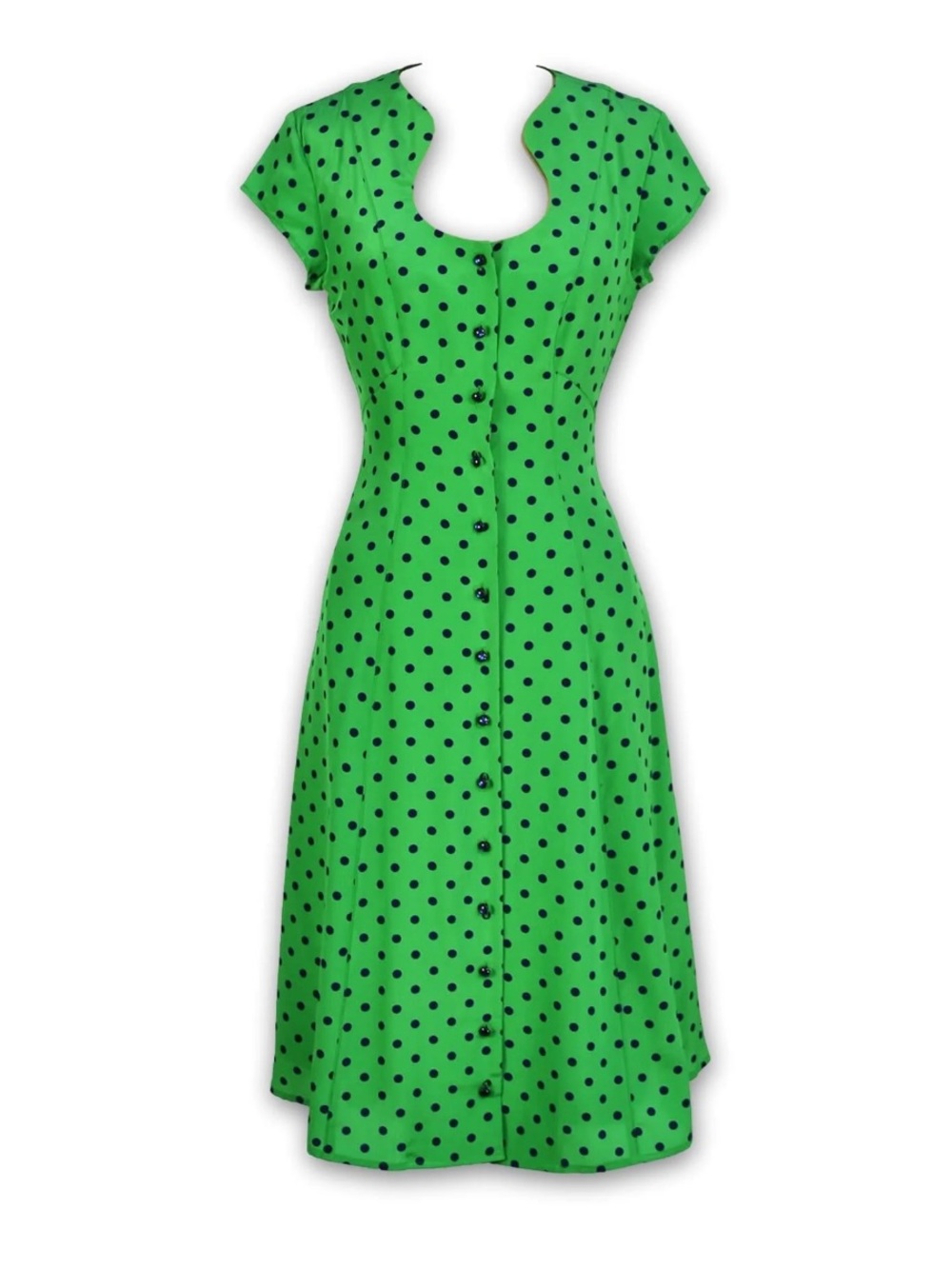 J. Peterman Silk Polka Dot Fit & Flare Dress and complimentary matching tie